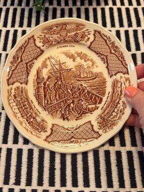 Alfred Meakin "Fair Winds" historical scene bread and butter plate